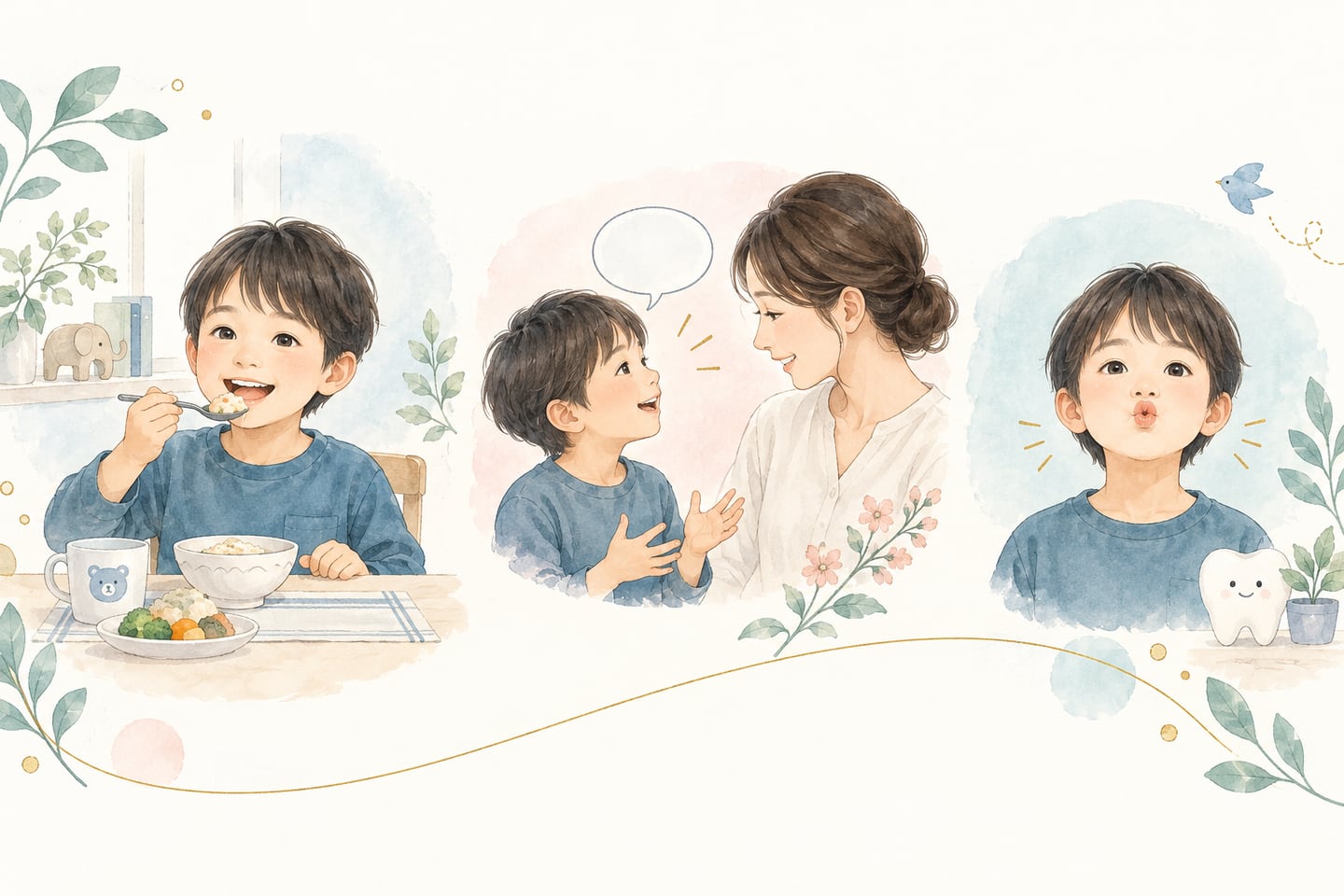 食べる・話す・唇を動かすお子さま