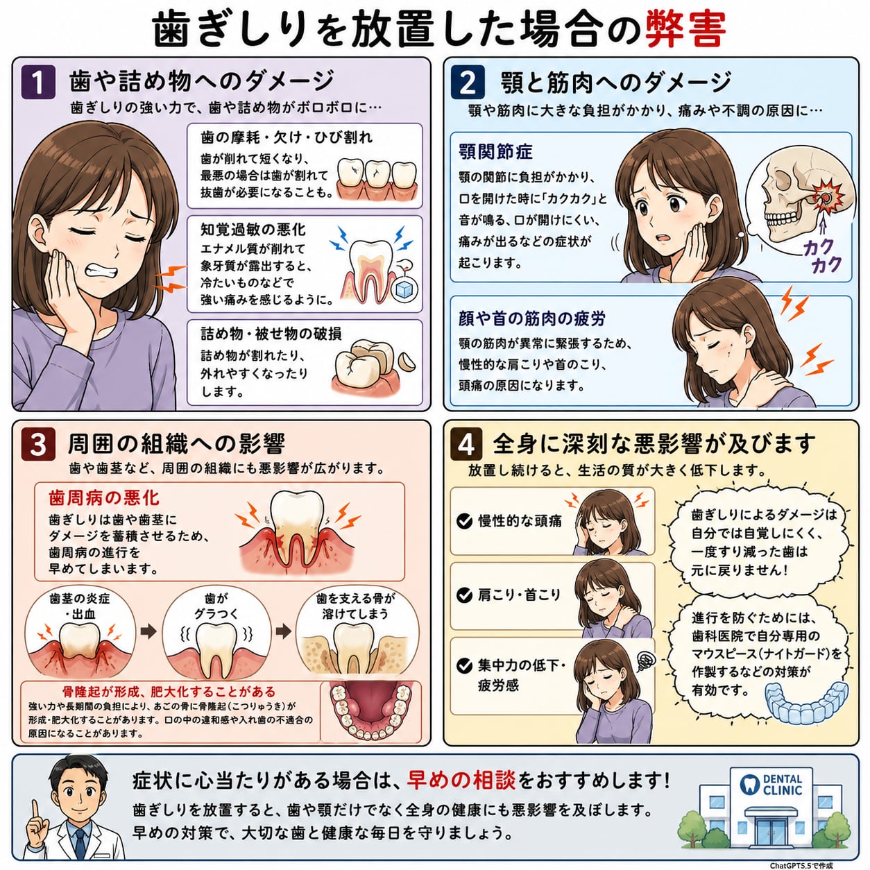歯ぎしり・くいしばりの強い方へ｜資料5（旧サイト掲載資料）